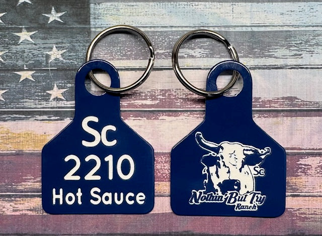 Hot Sauce Ear Tag Key & Ranch Tag Combo