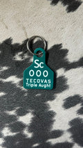 000 Tecovas Triple Aught Duplicate Ear Tag Key Chain