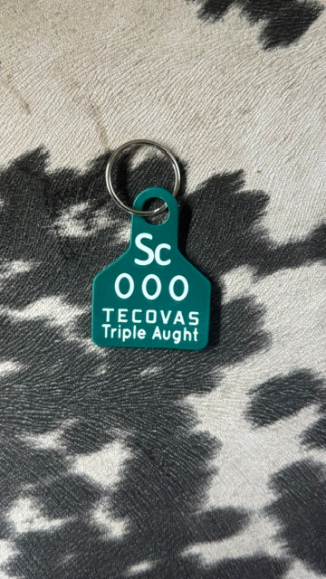 000 Tecovas Triple Aught Duplicate Ear Tag Key Chain