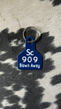 909 Blown Away Duplicate Ear Tag Key Chain