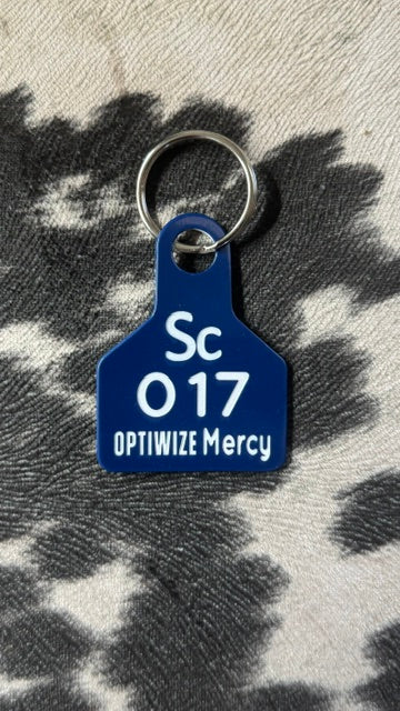 017 OPTIWIZE MercyDuplicate Ear Tag Key Chain